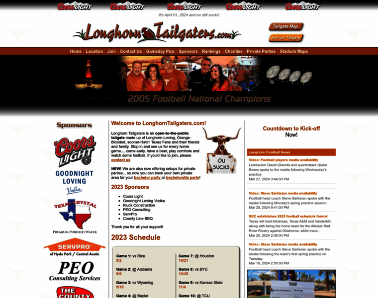 Longhorntailgaters.com thumbnail