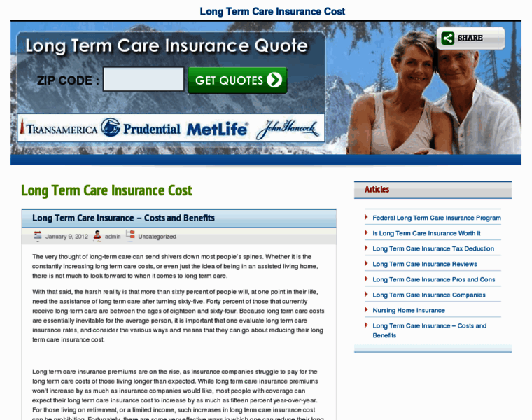 Longtermcareinsurancecosts.org thumbnail
