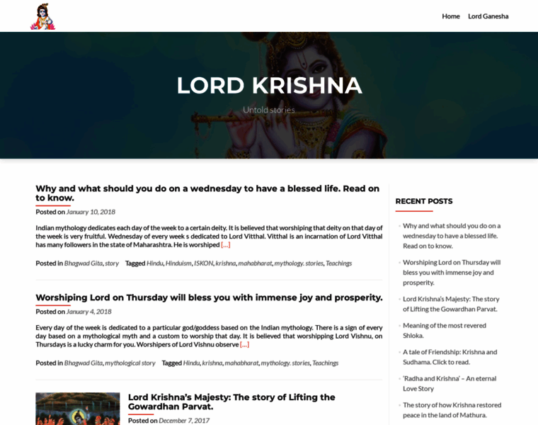Lord-krishna.info thumbnail