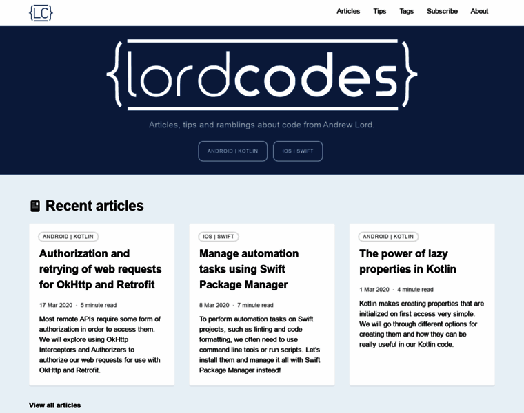 Lordcodes.com thumbnail