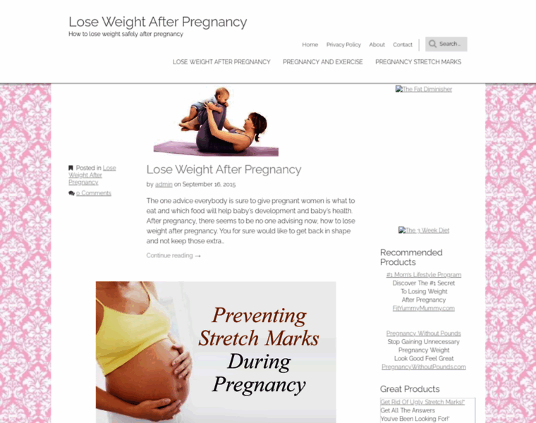 Loseweightafterpregnancyblog.com thumbnail