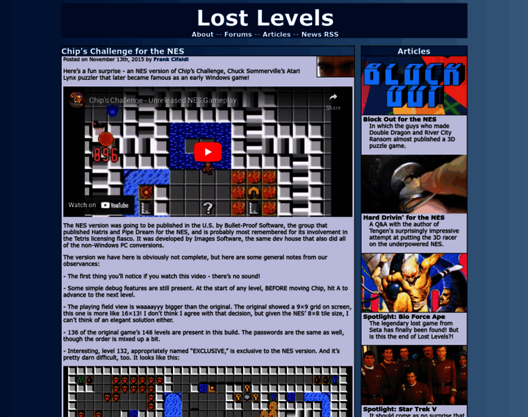 Lostlevels.org thumbnail
