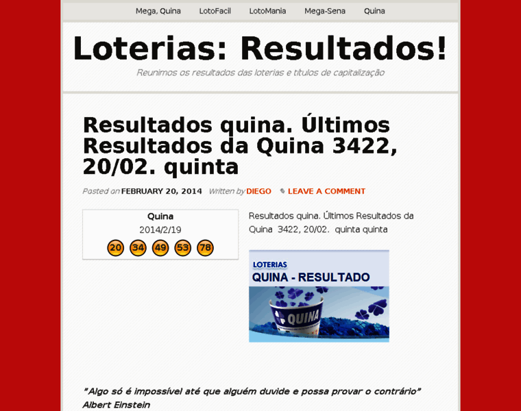 Loteriascaixaresultados.com thumbnail