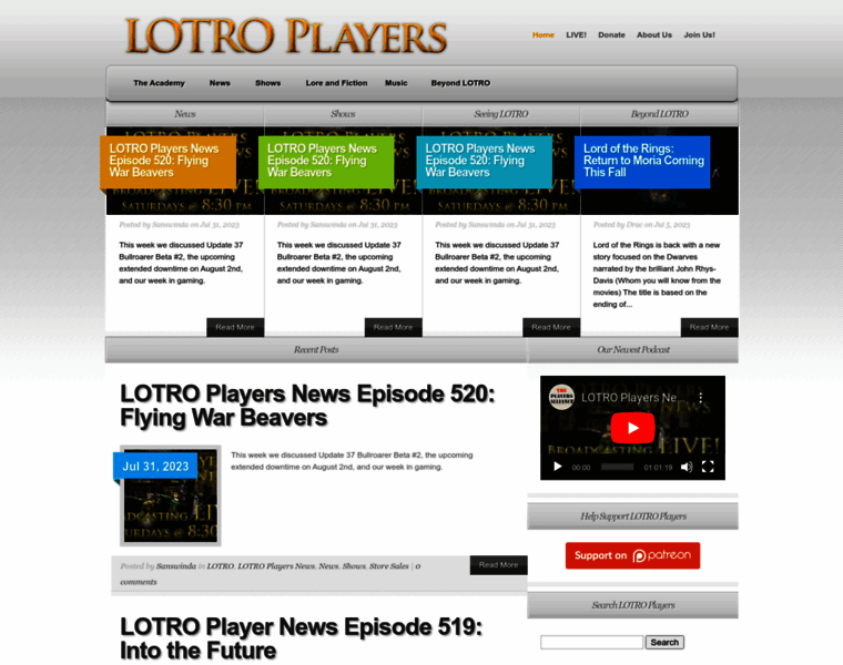 Lotroplayers.com thumbnail