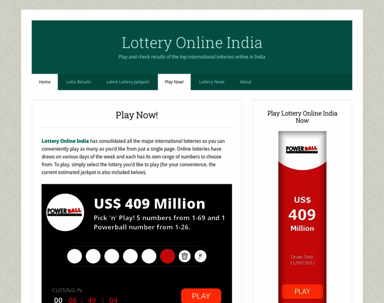 Lotteryonlineindia.com thumbnail