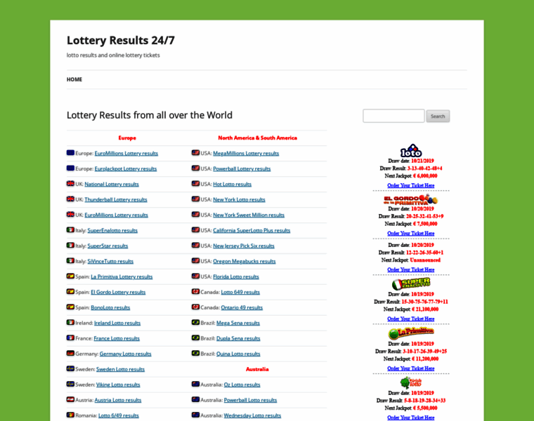 Lotteryresults247.com thumbnail