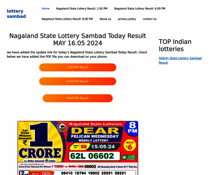 Lotterysambad.cc thumbnail