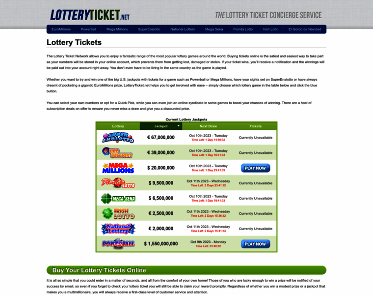 Lotteryticket.net thumbnail