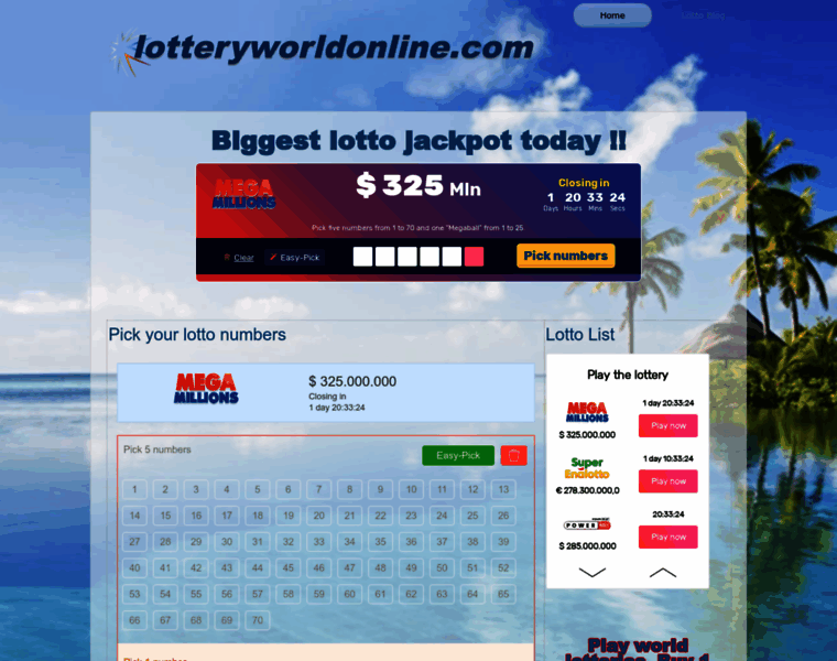 Lotteryworldonline.com thumbnail