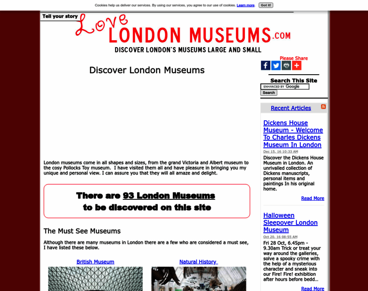 Love-london-museums.com thumbnail