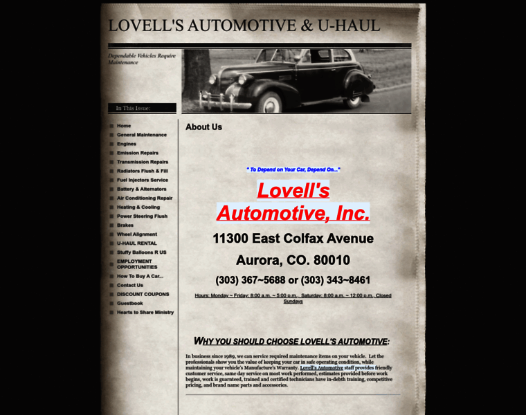 Lovellsautomotive.com thumbnail