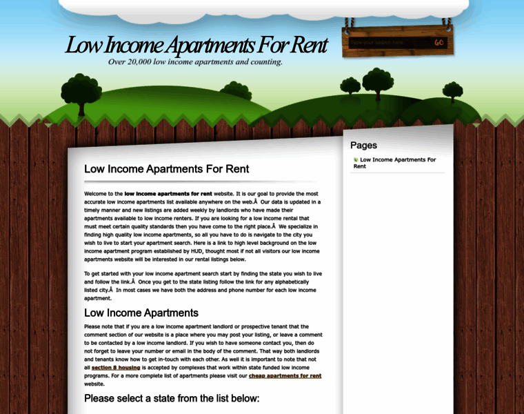 Lowincomeapartmentsforrent.info thumbnail