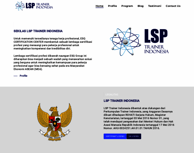 Lsptrainerindonesia.id thumbnail