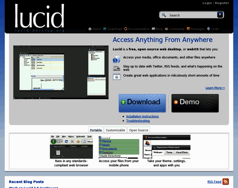 Lucid-desktop.org thumbnail