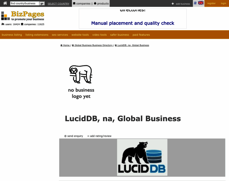 Luciddb.org thumbnail