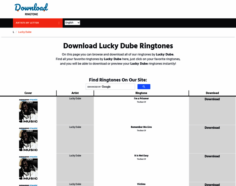 Luckydube.download-ringtone.com thumbnail