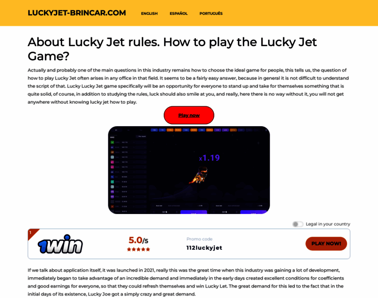 Luckyjet-brincar.com thumbnail