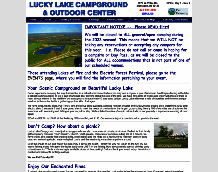 Luckylakecampground.com thumbnail