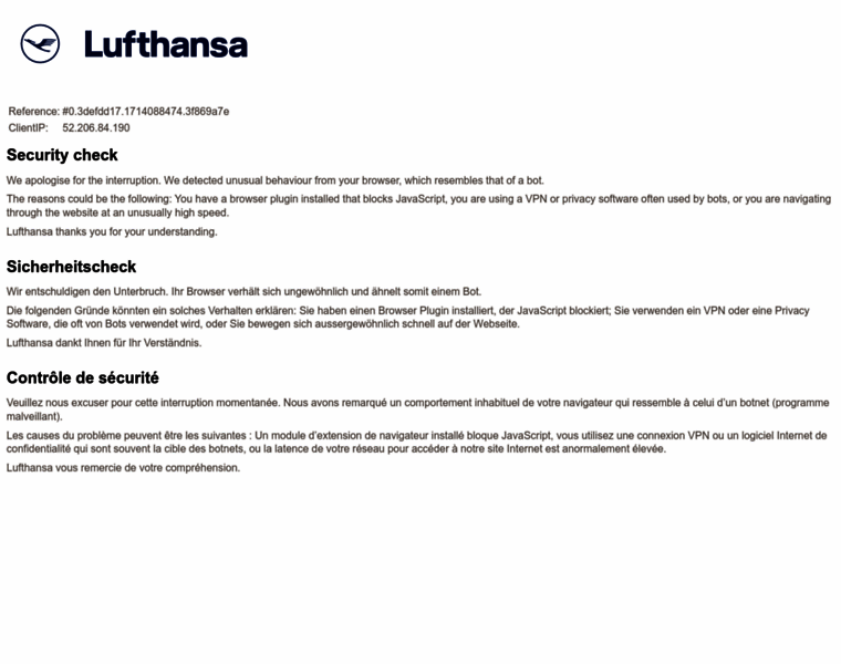 Lufthansa.com thumbnail