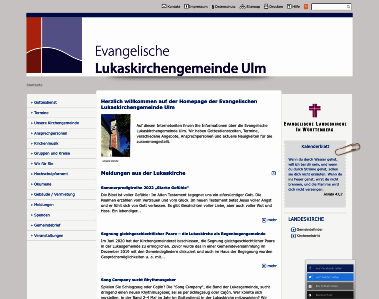 Lukaskirche-ulm.de thumbnail