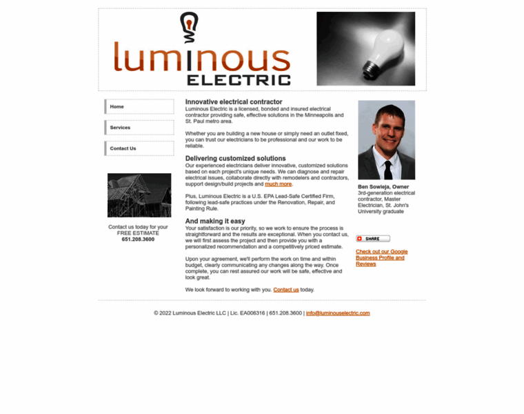 Luminouselectric.com thumbnail
