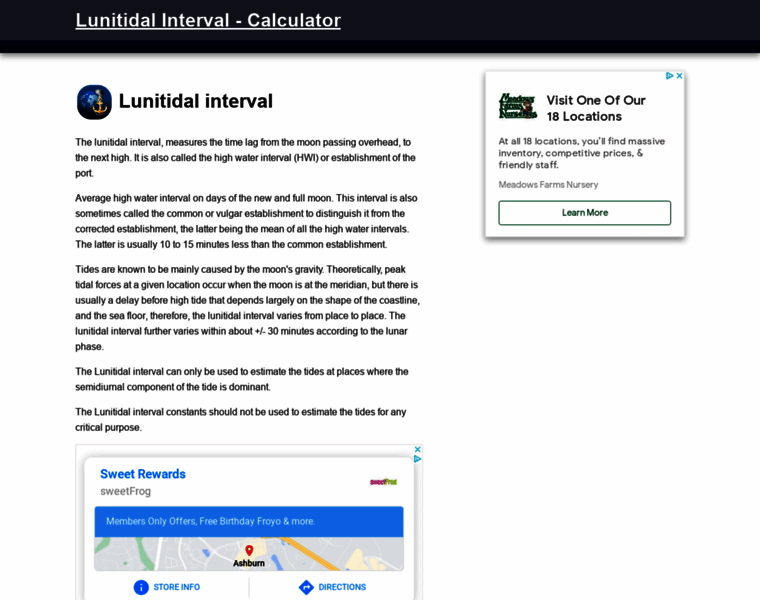 Lunitidal-interval.com thumbnail