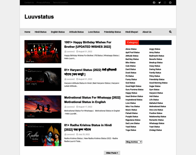 Luuvstatus.com thumbnail