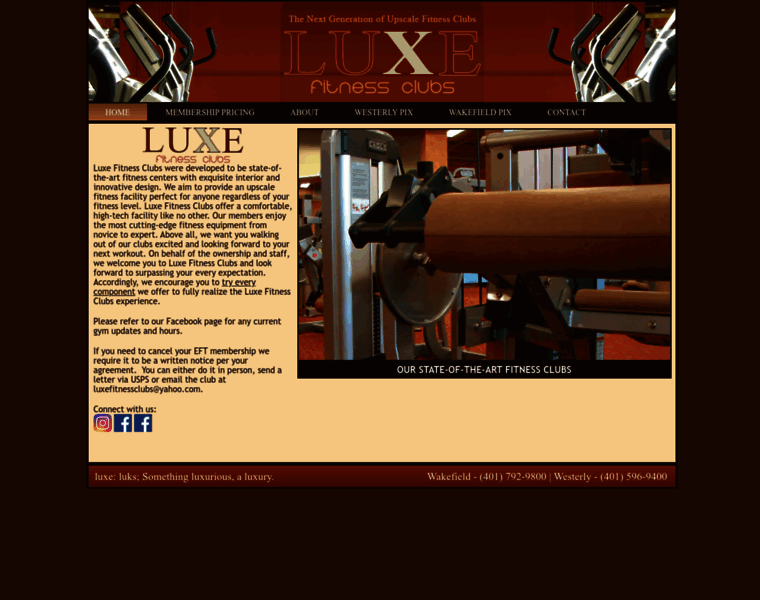 Luxefitnessclubs.com thumbnail