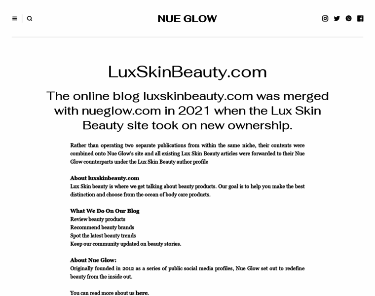 Luxskinbeauty.com thumbnail