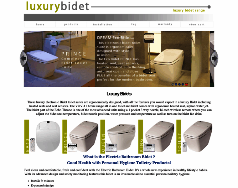 Luxurybidets.com.au thumbnail