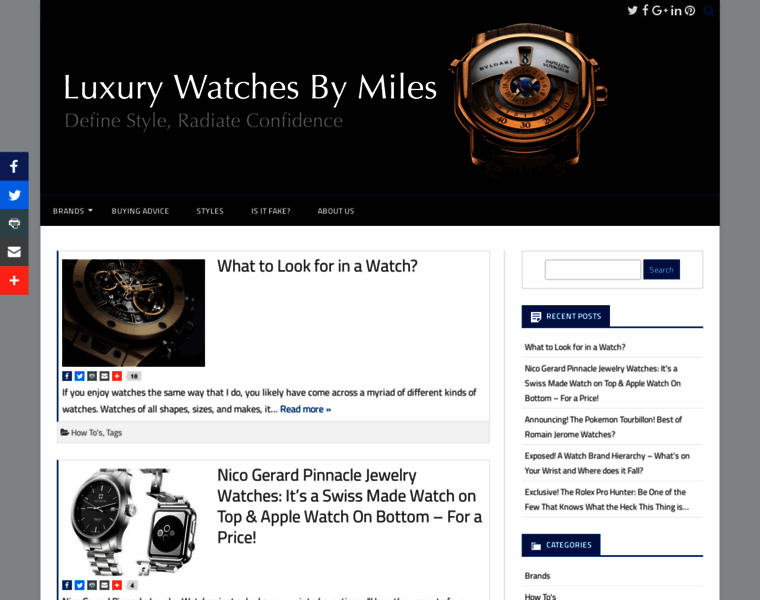 Luxurymenwatchesbymiles.com thumbnail