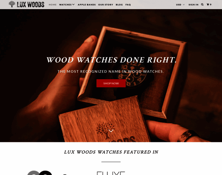 Luxwoodwatches.com thumbnail