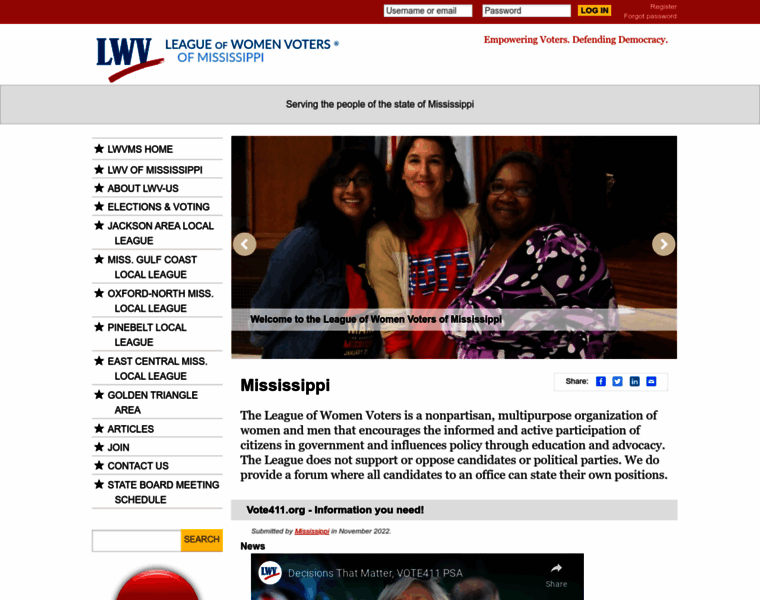 Lwv-ms.org thumbnail