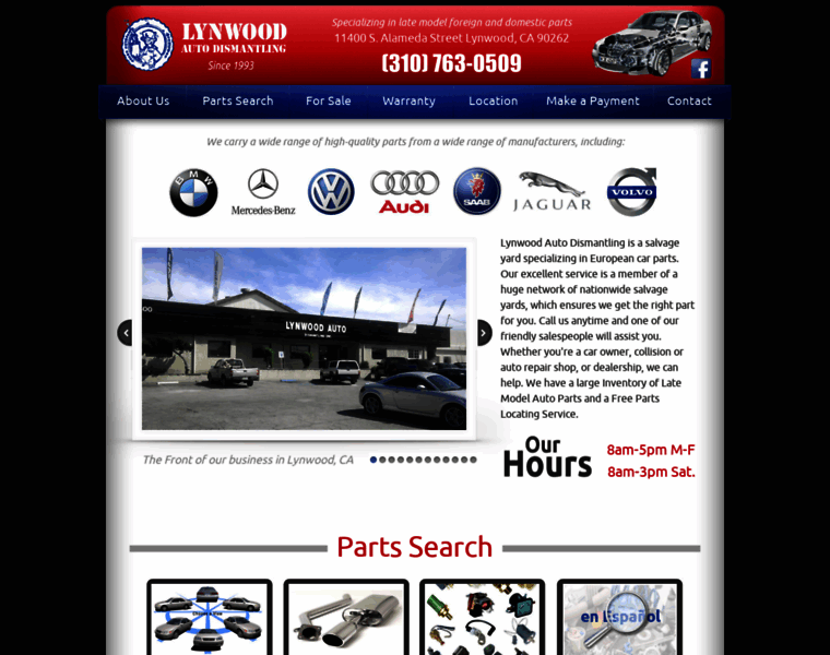 Lynwoodautoparts.com thumbnail