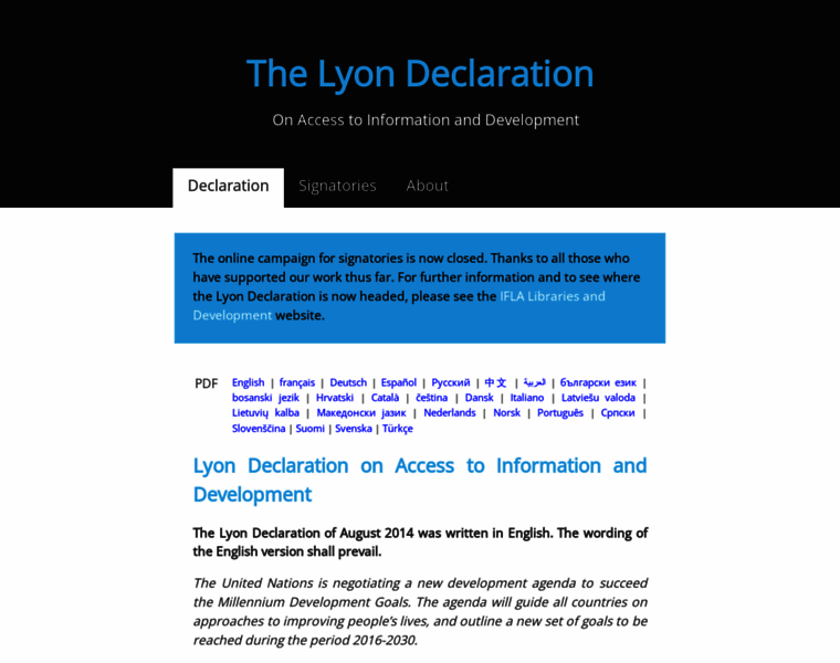 Lyondeclaration.org thumbnail