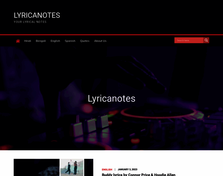 Lyricanotes.com thumbnail