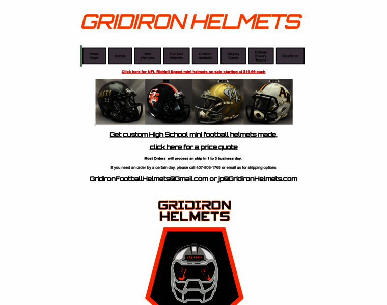 M.gridironhelmets.com thumbnail