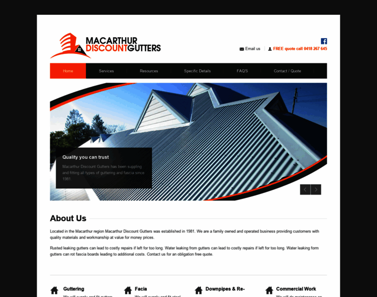 Macarthurdiscountgutters.com.au thumbnail