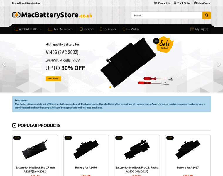 Macbatterystore.co.uk thumbnail