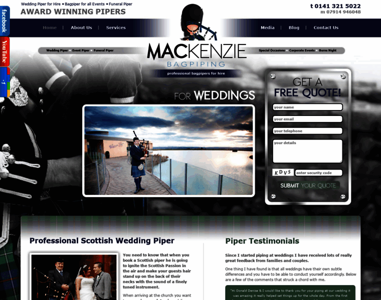 Mackenziebagpiping.com thumbnail