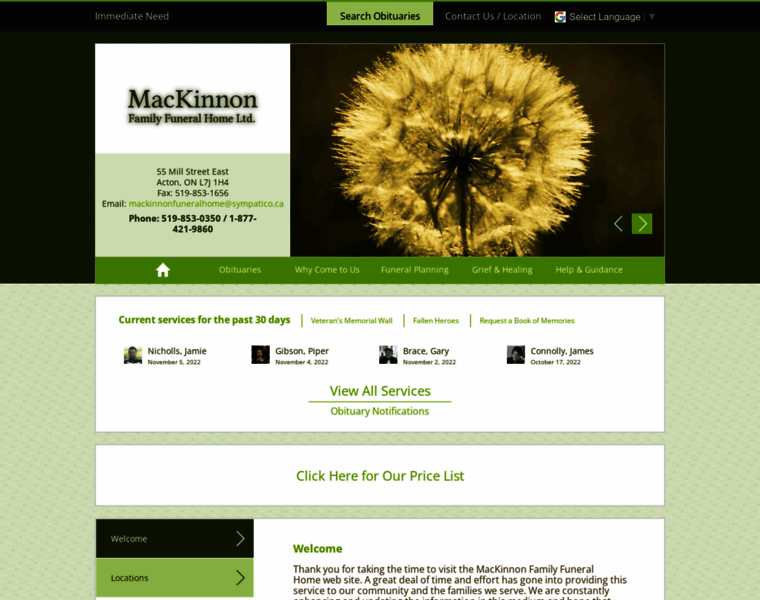 Mackinnonfamilyfuneralhome.com thumbnail