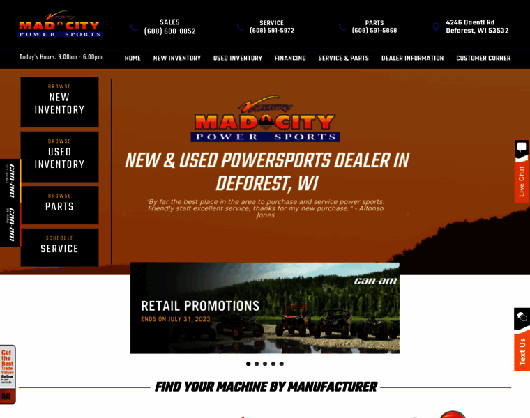Madcitypowersports.com thumbnail