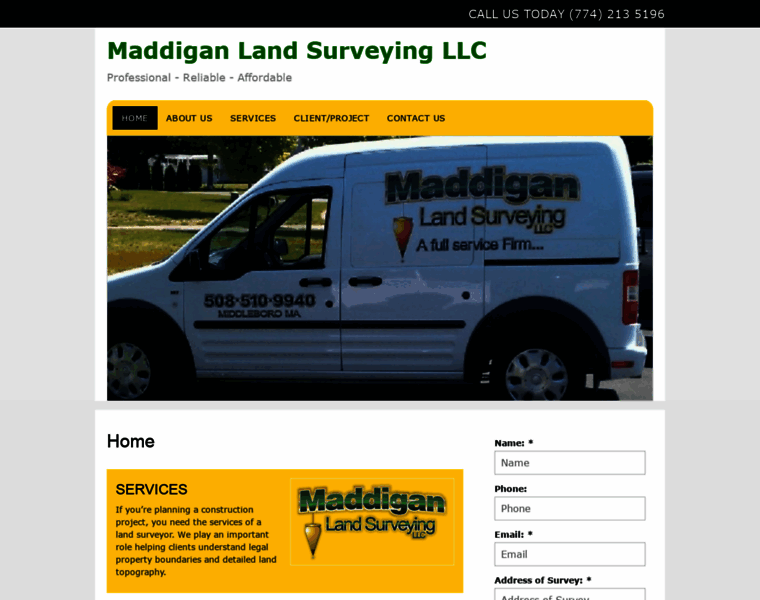 Maddiganlandsurveying.com thumbnail