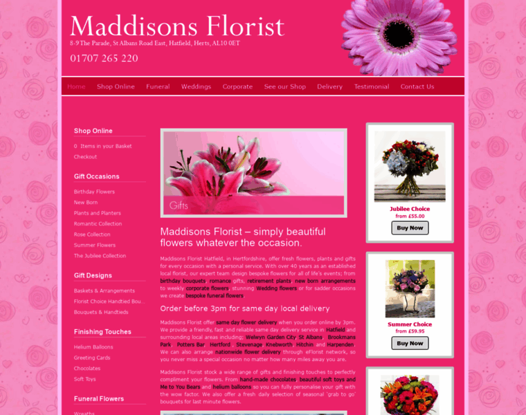 Maddisonsflorist.co.uk thumbnail