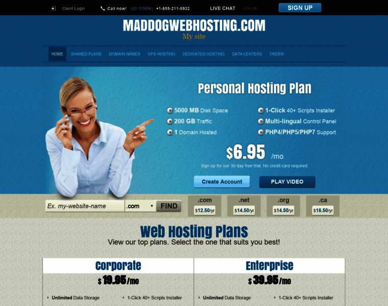 Maddogwebhosting.com thumbnail