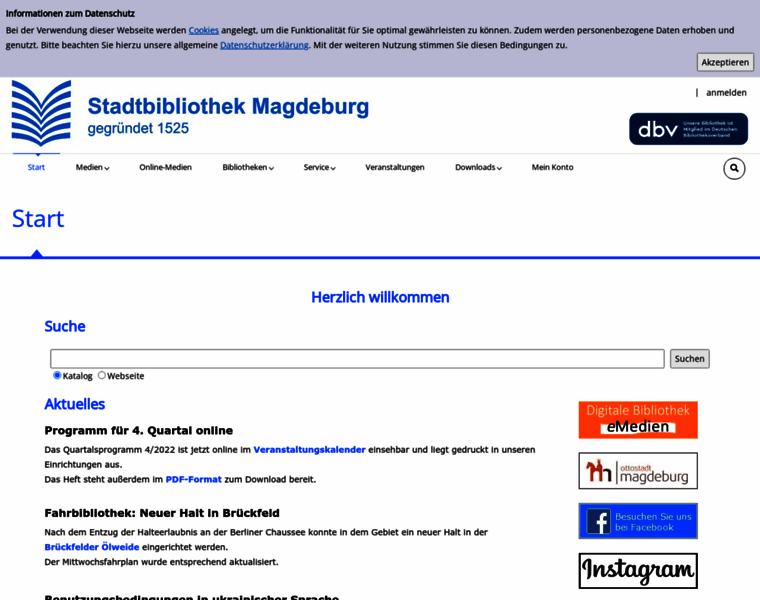 Magdeburg-stadtbibliothek.de thumbnail