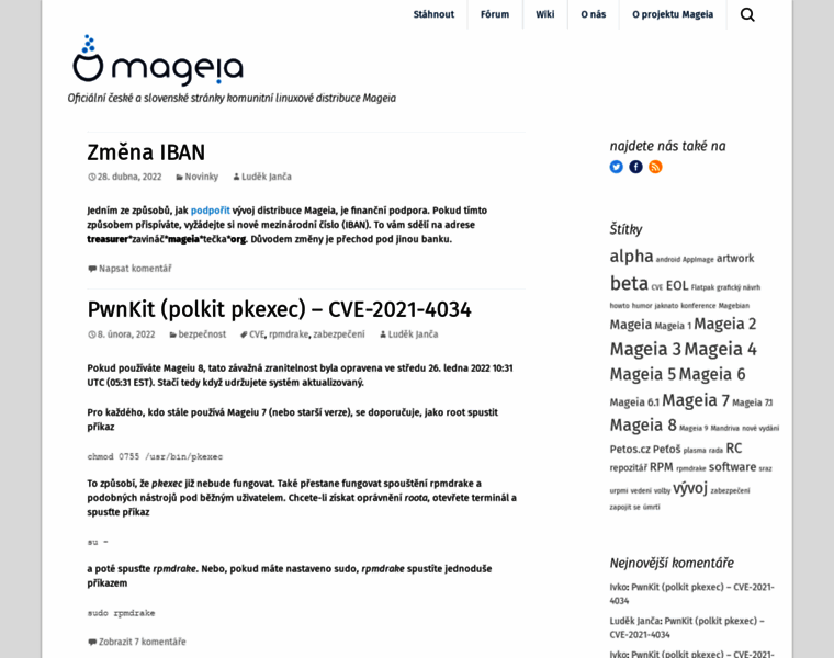 Mageia.cz thumbnail