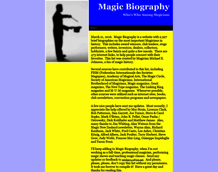 Magicbiography.com thumbnail