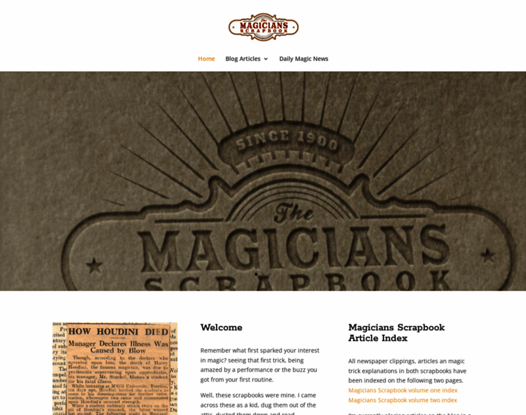 Magicians-scrapbook.co.uk thumbnail