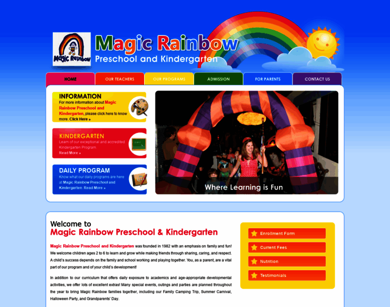 Magicrainbowpreschool.com thumbnail